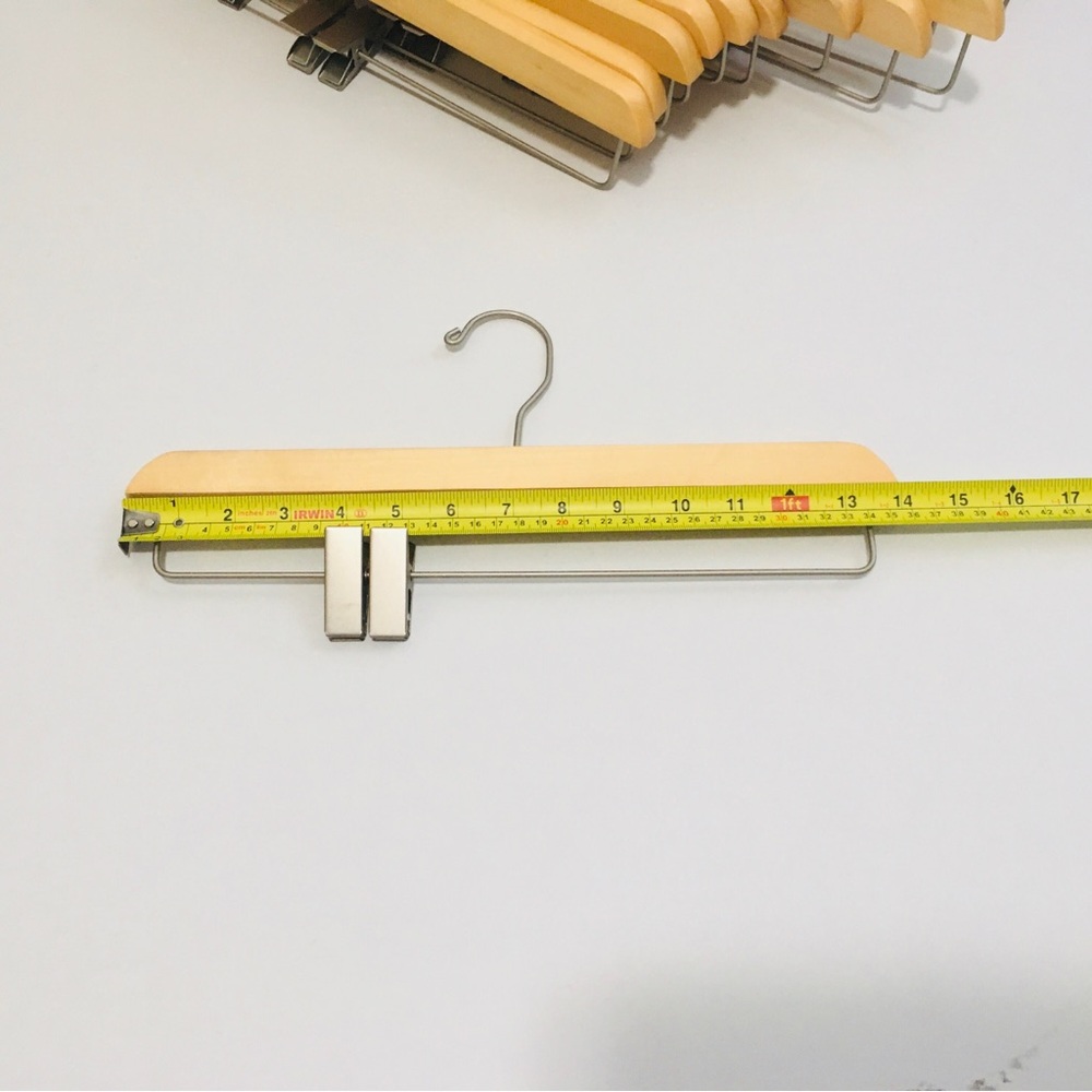 Mainetti 14” Natural Wood Pant Hanger (15bx)